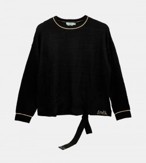 Női Anekke Black Shoen Crew Neck Sweater Pulóverek | ALTUVS-763