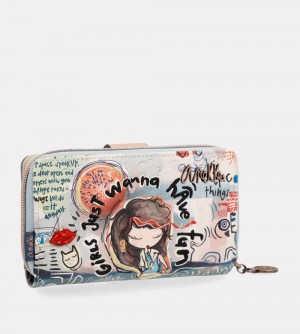 Női Anekke Fun & Music Large Printed Wallet Anekke Pénztárca | BYWXIT-437