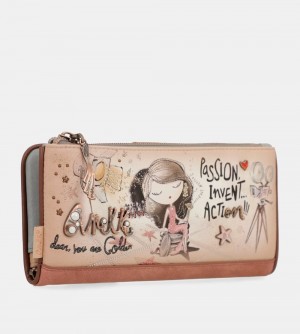 Női Anekke Hollywood Flexible Large Rfid Wallet Pénztárca | UHVSMC-205