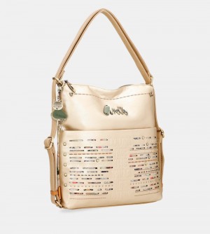 Női Anekke Nature Pachamama Convertible Golden Bag Into A Rucksack Válltáskák | ICHGJQ-524