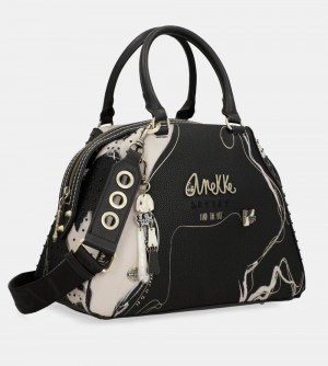 Női Anekke Nature Shodo Black 2-handle Shoulder Bag Kézitáska | QZMNEV-918