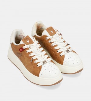 Női Anekke Peace & Love Brown Sneakers Sportcipő | QRMKVA-780