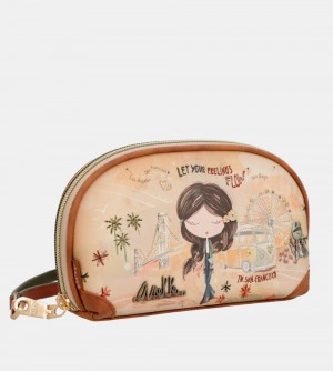 Női Anekke Peace & Love Camel Rfid Holdall Bag Kézitáska | GMSWZN-208