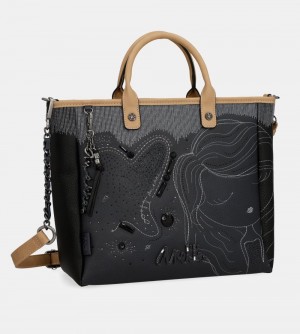 Női Anekke Studio Navy Blue Tote Válltáskák | WMYQZA-428