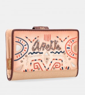 Női Anekke Tribe Medium Ethnic Print Rfid Wallet Pénztárca | TJPXBA-413