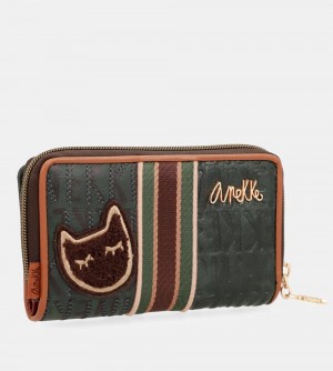 Női Anekke Urban Green Medium Wallet Pénztárca | IVYXGA-679