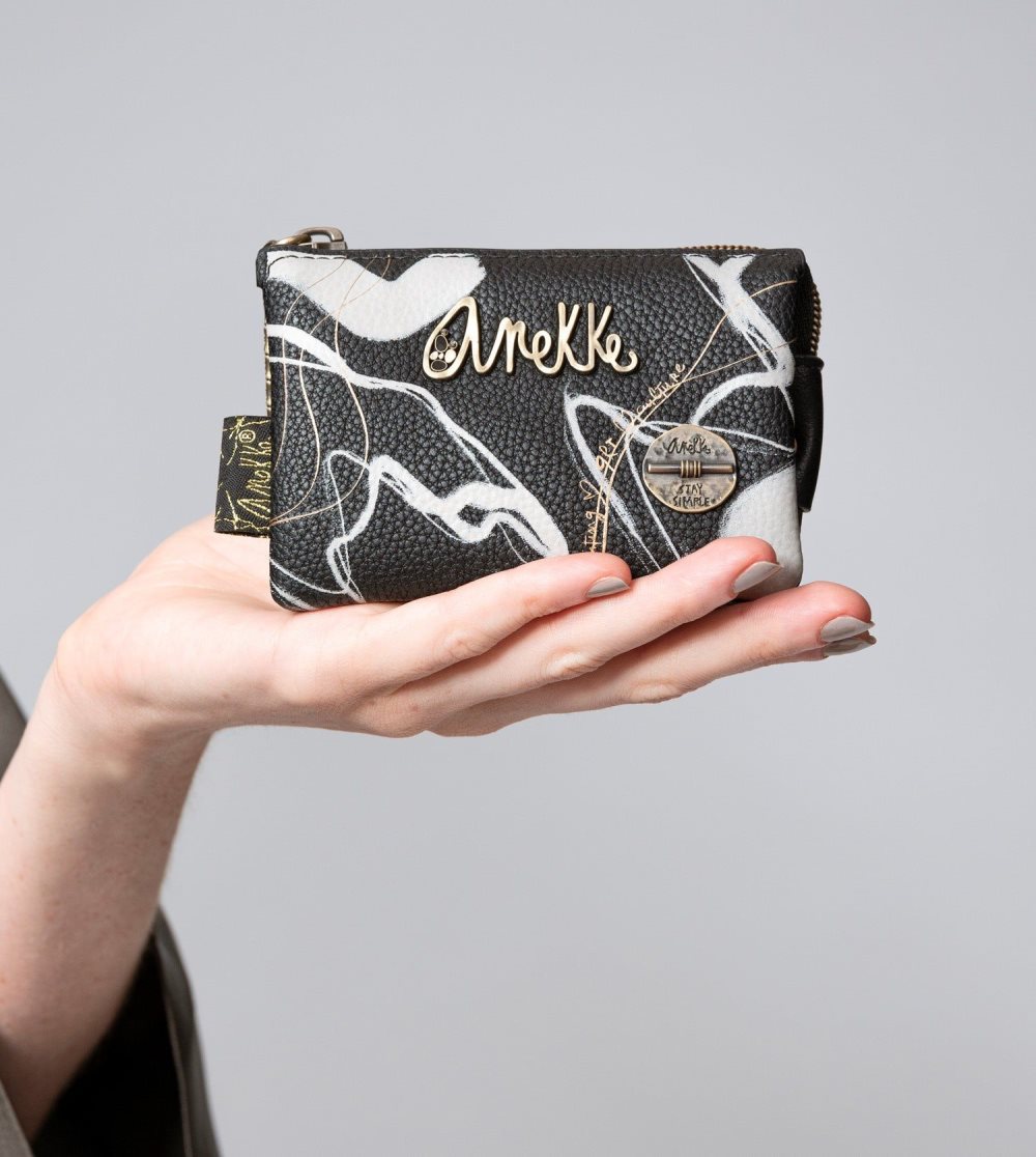 Női Anekke 3 Compartment Purse Black Nature Shodo Pénztárca | AZYCFQ-174