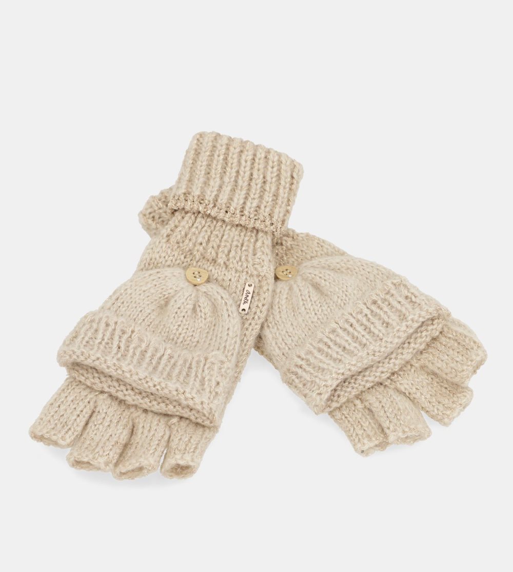Női Anekke Beige Logo Mittens Kesztyű | LWECUO-046