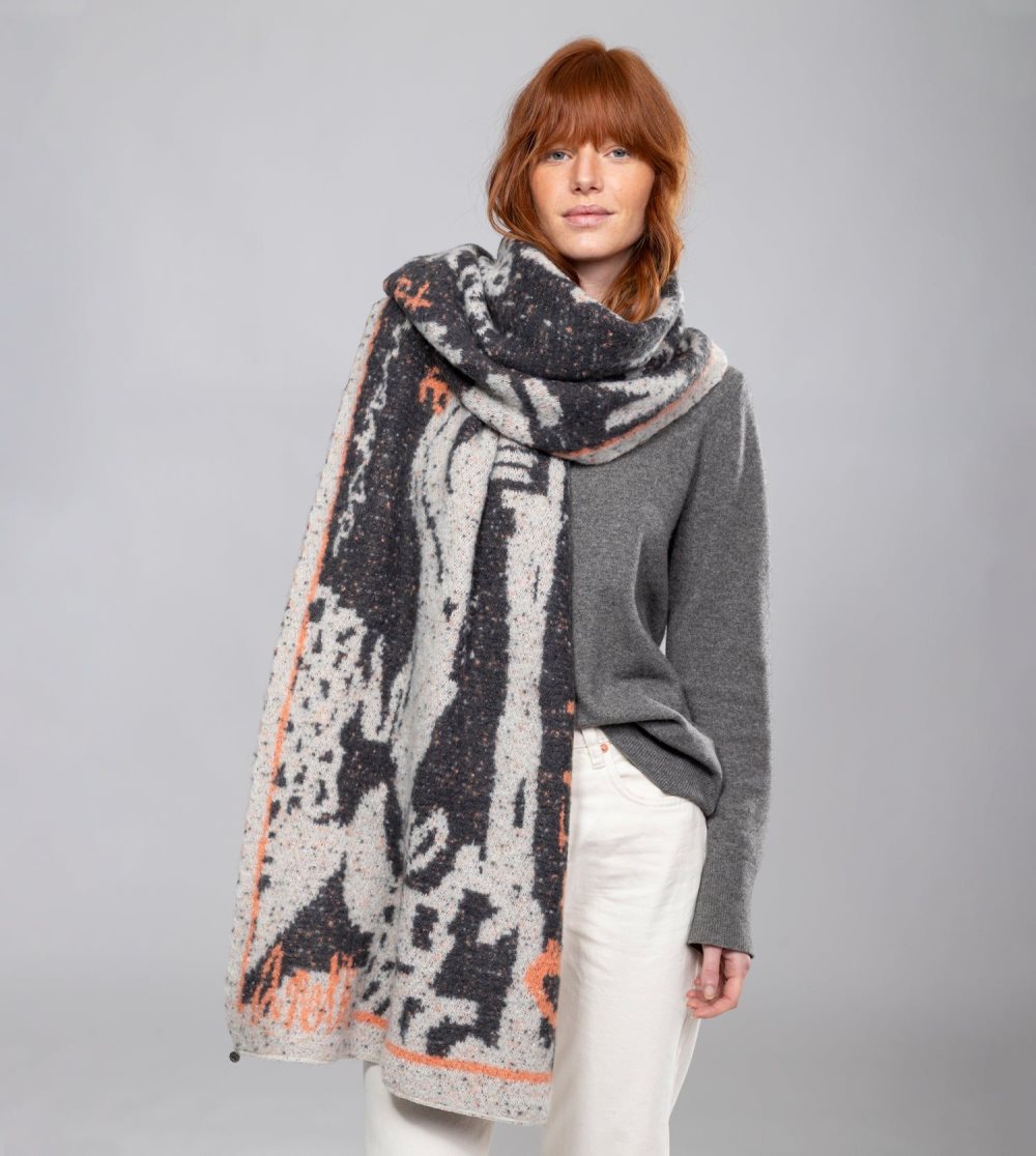 Női Anekke Black And White Contemporary Scarf. Sál | TLVWBR-091