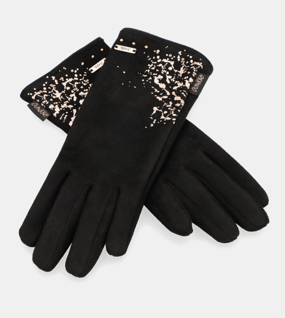 Női Anekke Black Fleece-lined Gloves Kesztyű | RJYZIQ-795