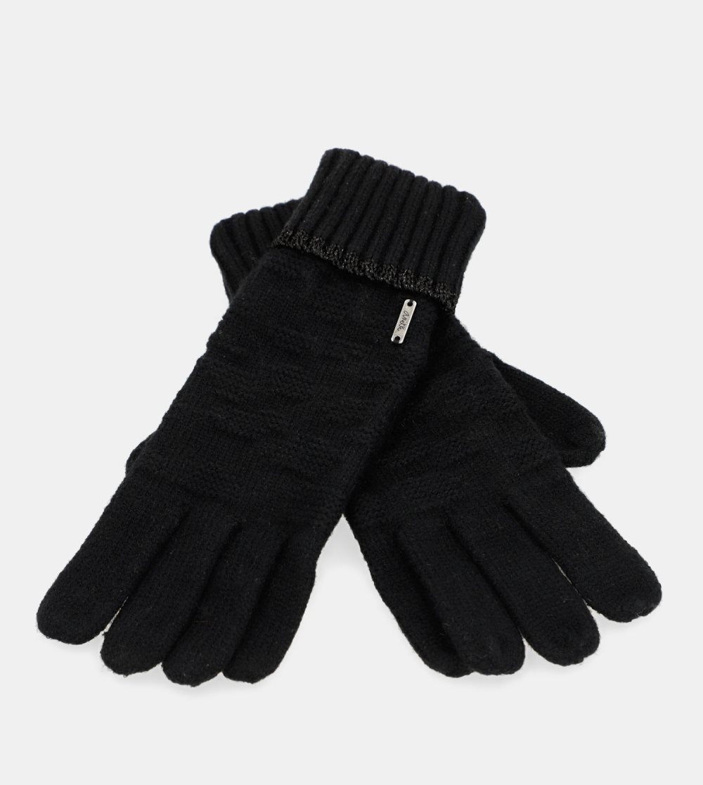 Női Anekke Black Knit Gloves Kesztyű | WLKZJH-942