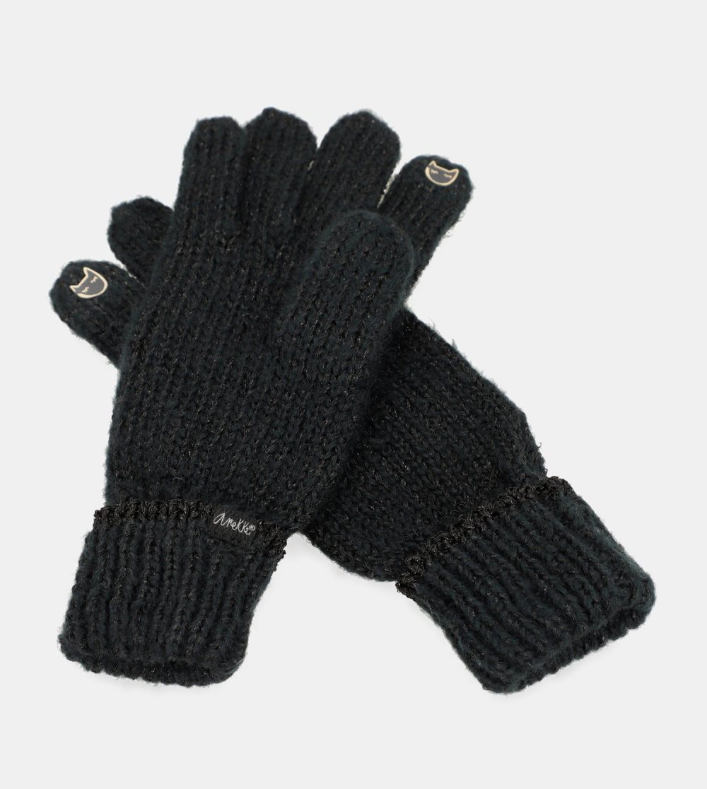 Női Anekke Black Logomania Gloves Kesztyű | UEMSWN-025