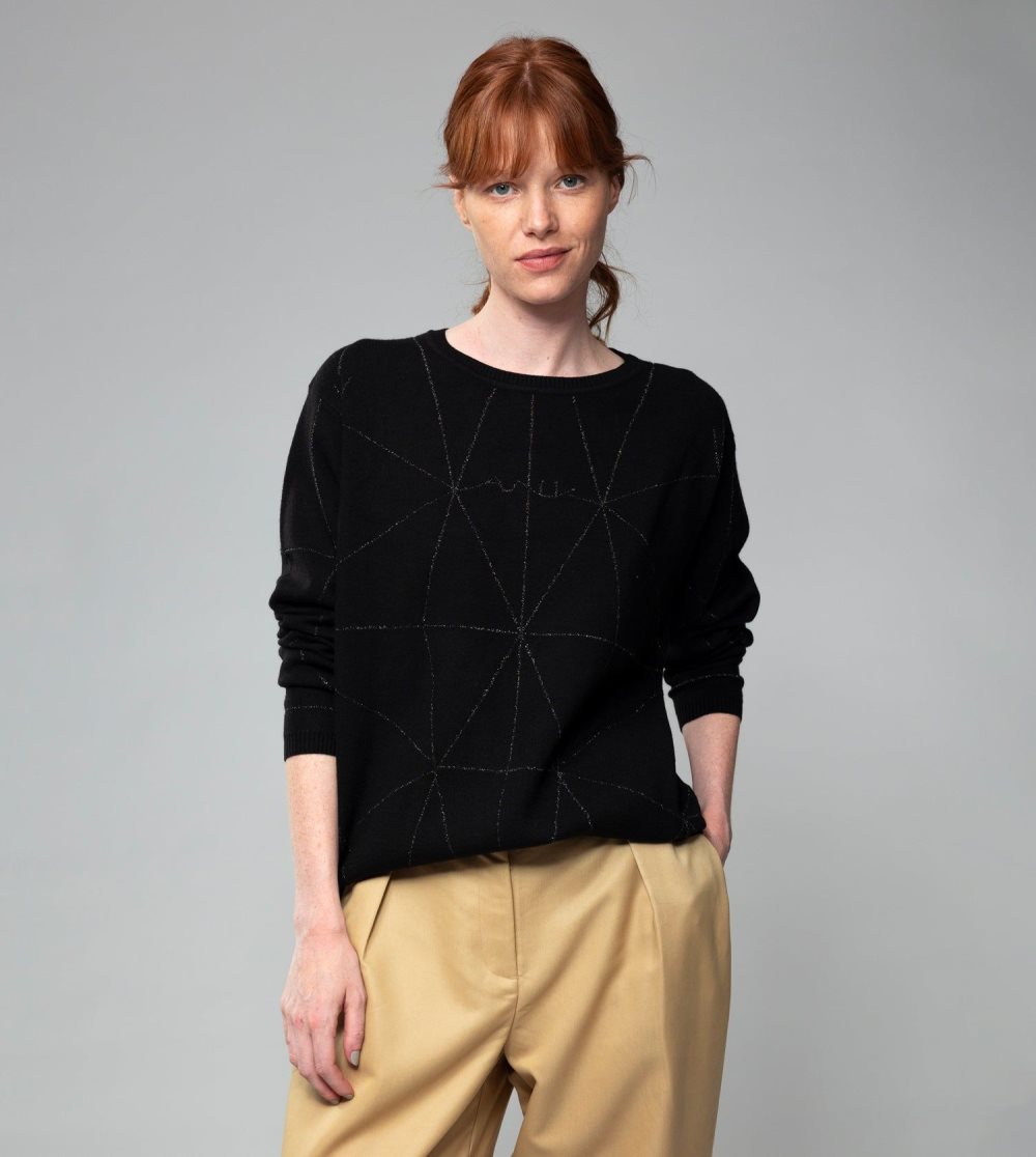 Női Anekke Black Shoen Sweater Pulóverek | ENSTFJ-860