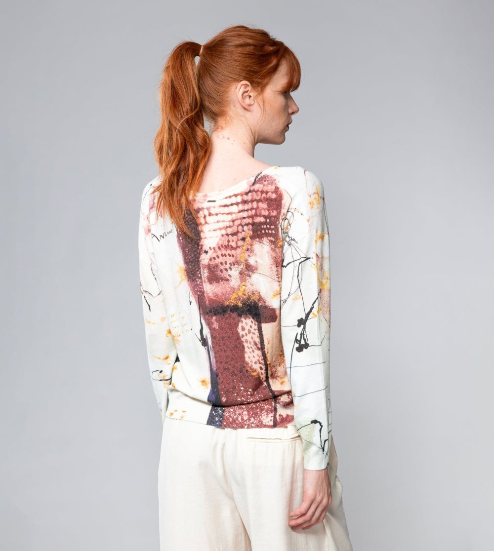 Női Anekke Brush Patterned Sweater Pulóverek | VXWOIH-438