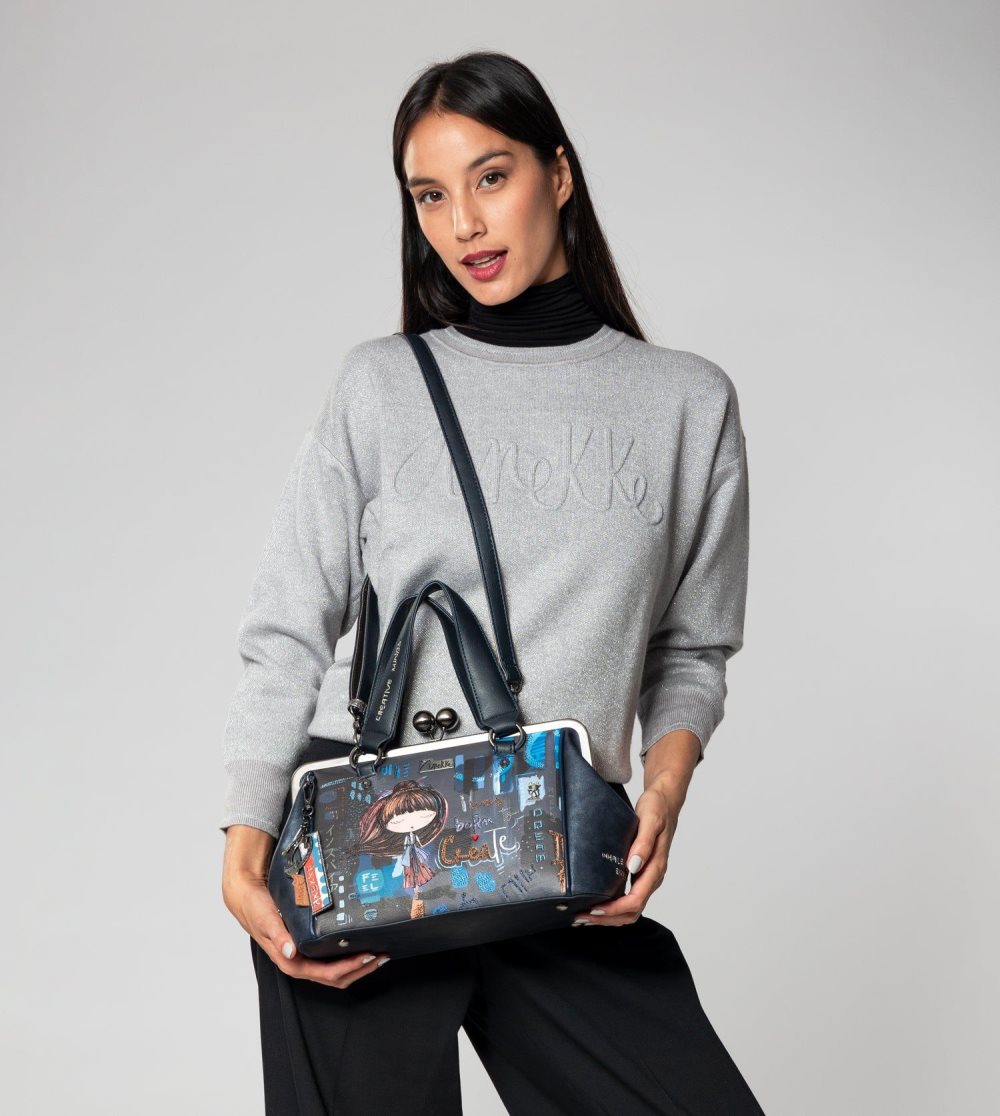 Női Anekke Contemporary Mouthpiece Handbag Kézitáska | MXZFDV-210