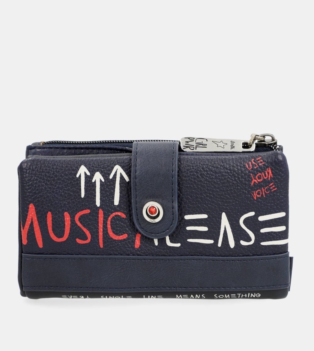 Női Anekke Energy Navy Blue Large Wallet Pénztárca | DAMIFS-986