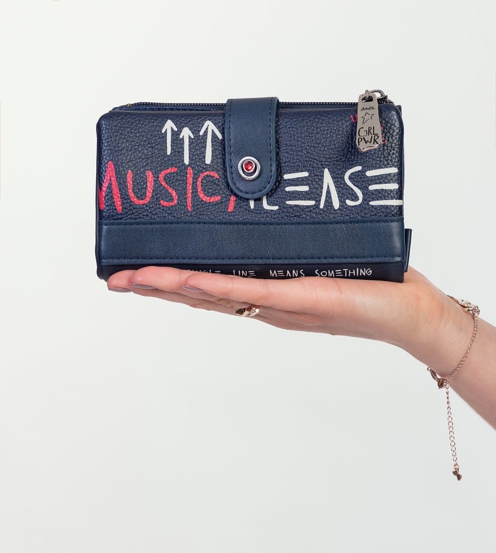 Női Anekke Energy Navy Blue Large Wallet Pénztárca | DAMIFS-986