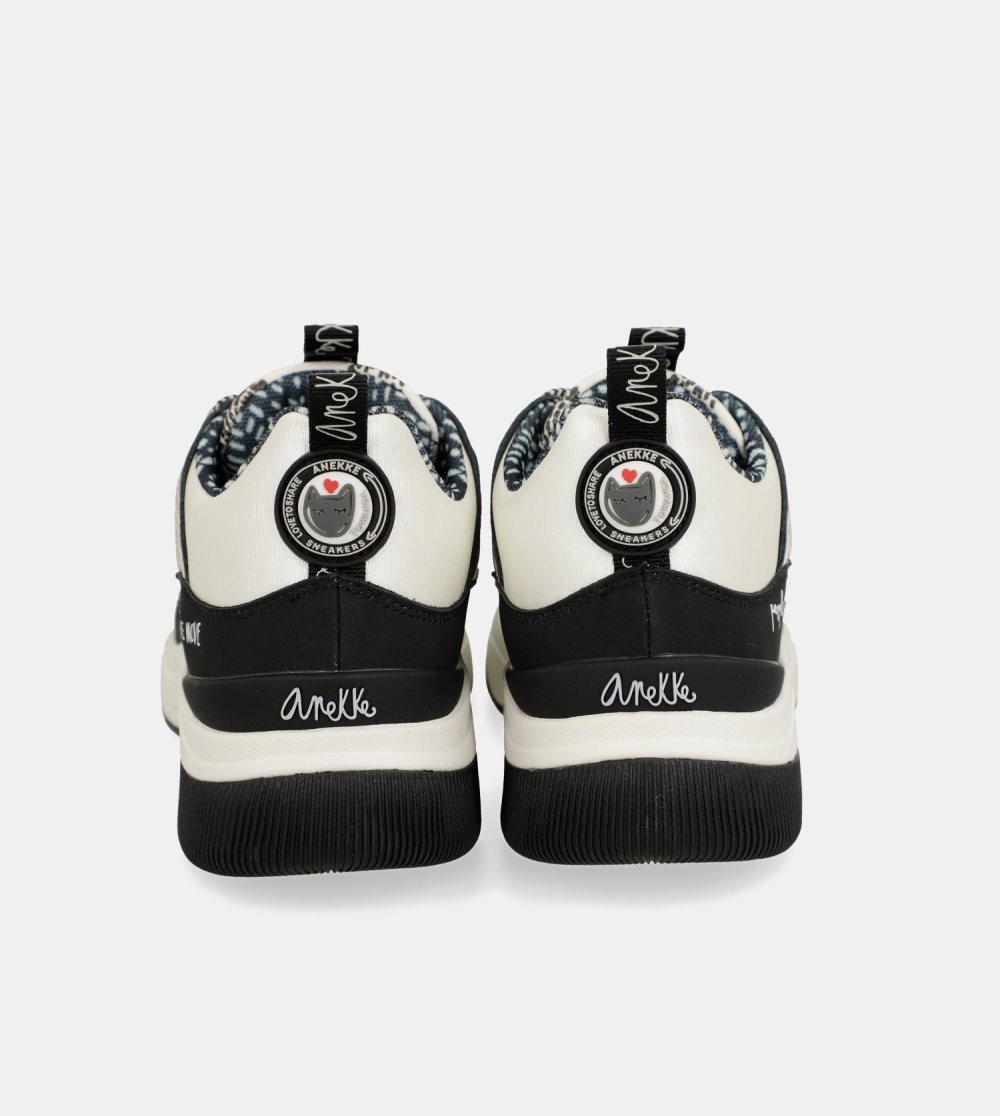 Női Anekke Fashion Black & White Sneakers Sportcipő | NJIYAM-028