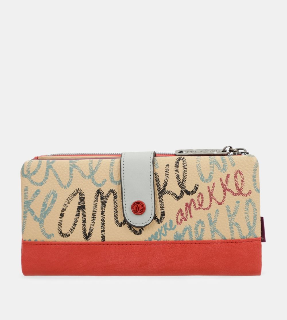 Női Anekke Fashion Flexible Large Rfid Wallet Pénztárca | OMQATS-694