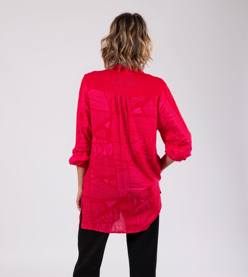 Női Anekke Fashion Red Shirt Ingek | GRBLDF-035