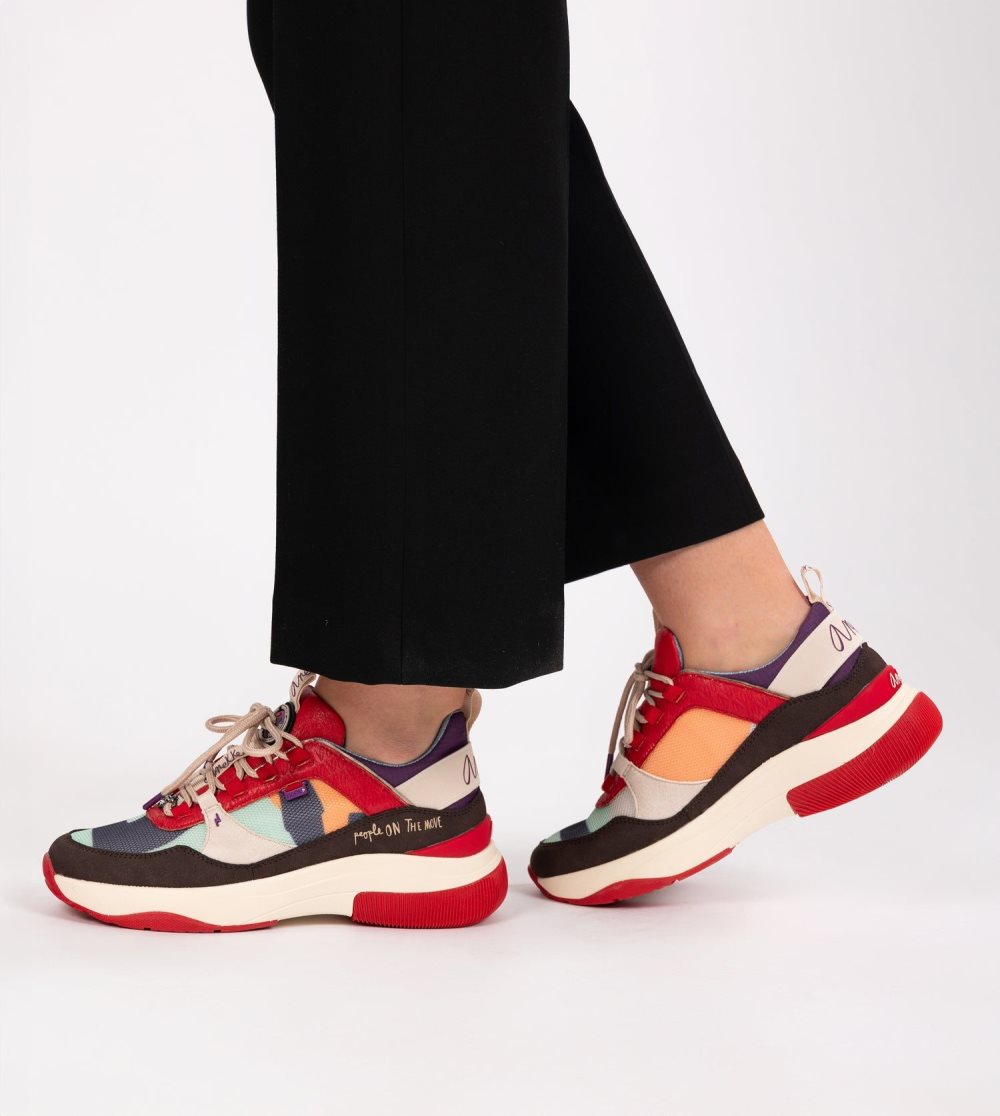 Női Anekke Fashion Red Sneakers Sportcipő | MZFBVD-706