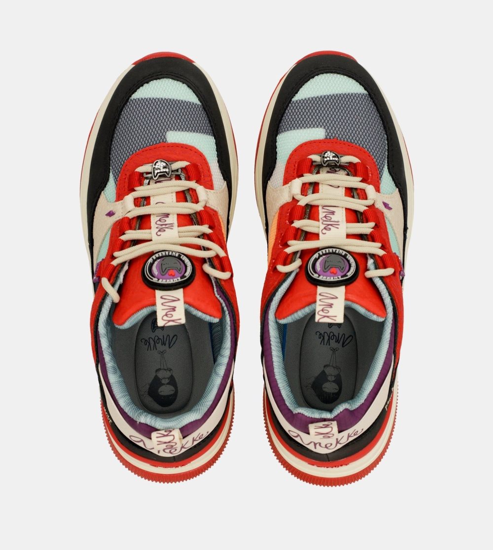 Női Anekke Fashion Red Sneakers Sportcipő | MZFBVD-706