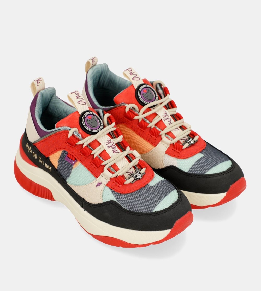 Női Anekke Fashion Red Sneakers Sportcipő | MZFBVD-706