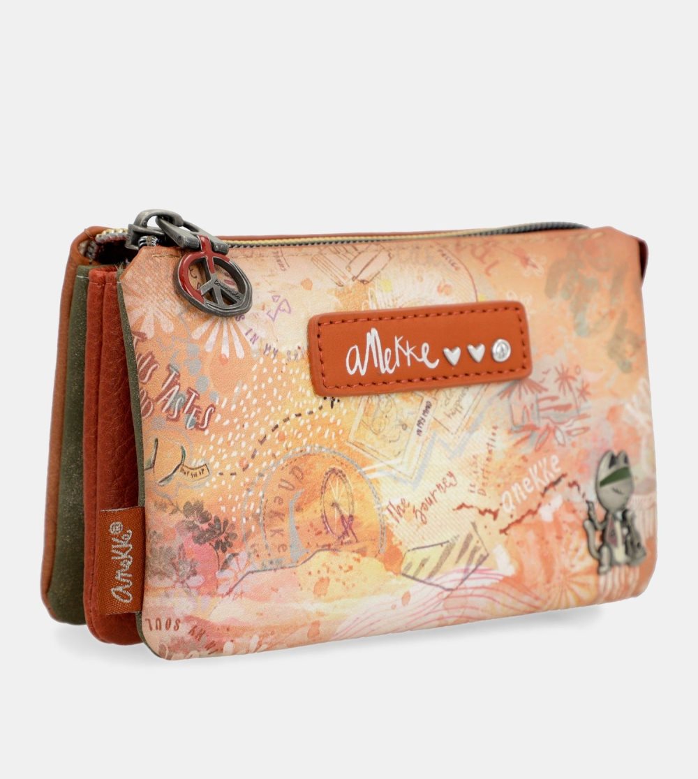 Női Anekke Flowers 3-compartment Coin Purse Pénztárca | AKGPNE-650