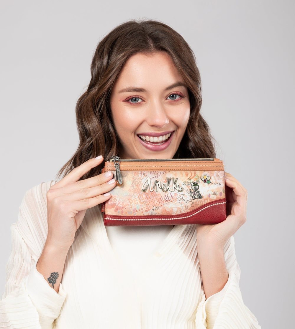 Női Anekke Flowers Flexible Large Rfid Wallet Pénztárca | ZGCSEP-932