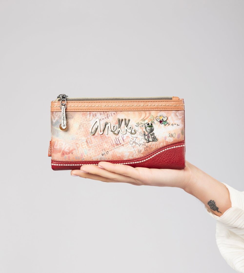 Női Anekke Flowers Flexible Large Rfid Wallet Pénztárca | ZGCSEP-932