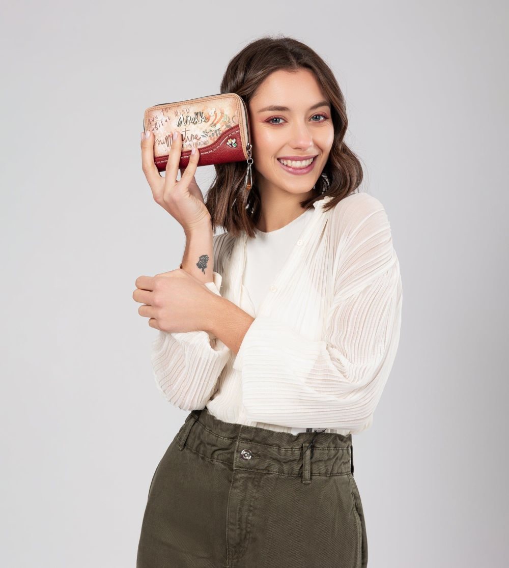 Női Anekke Flowers Medium Rfid Wallet Pénztárca | PHSXOB-576
