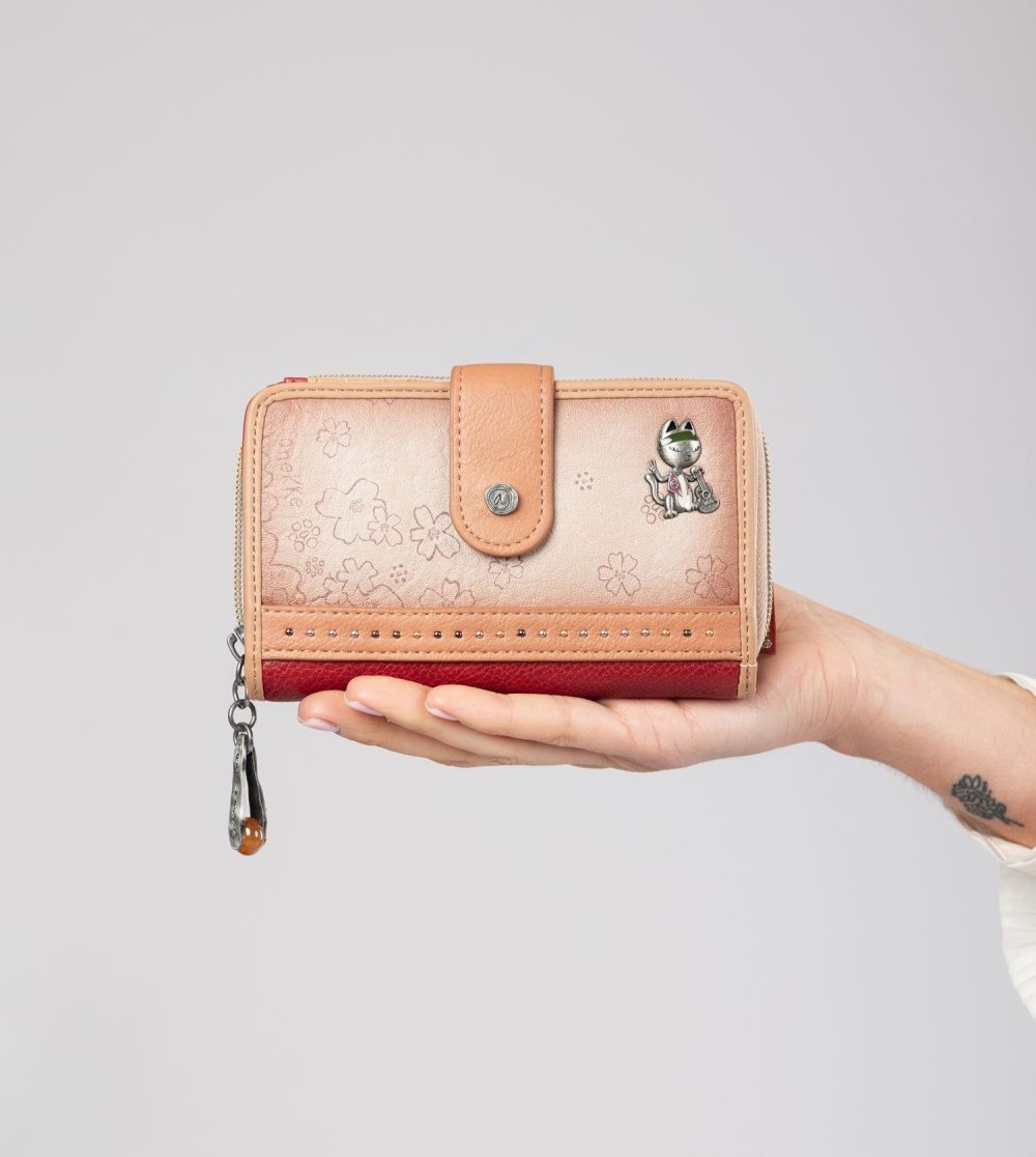 Női Anekke Flowers Medium Rfid Wallet Pénztárca | PHSXOB-576