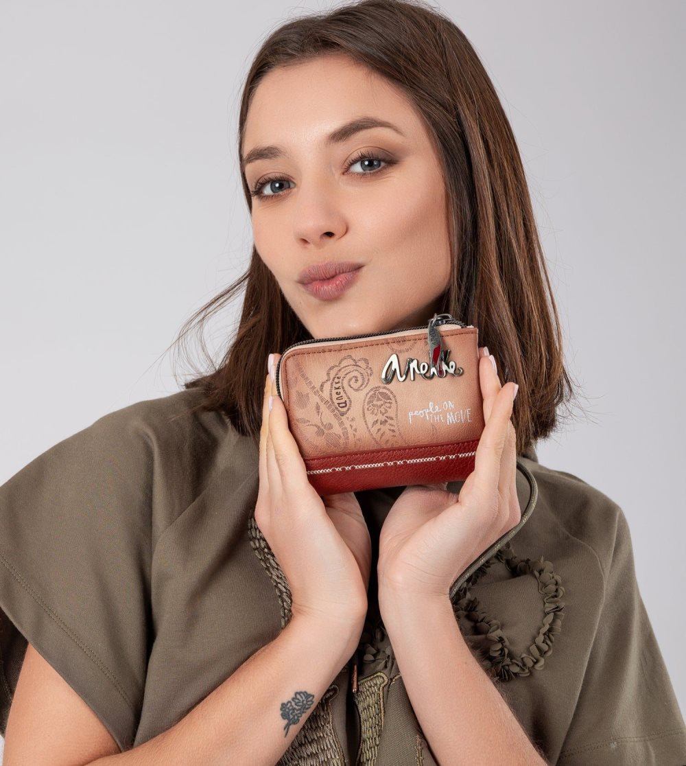 Női Anekke Flowers Small Rfid Wallet Pénztárca | WRFIVP-156