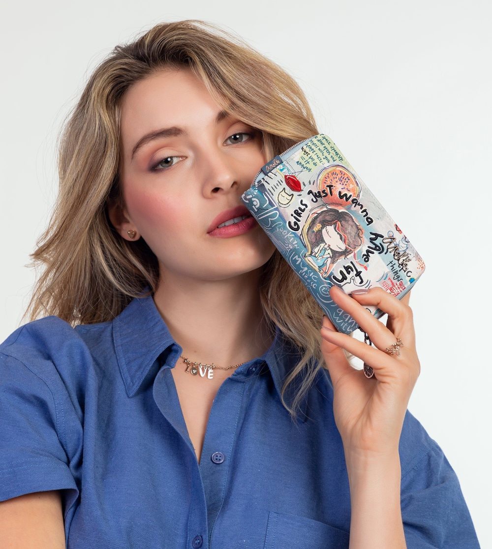 Női Anekke Fun & Music Large Printed Wallet Anekke Pénztárca | BYWXIT-437
