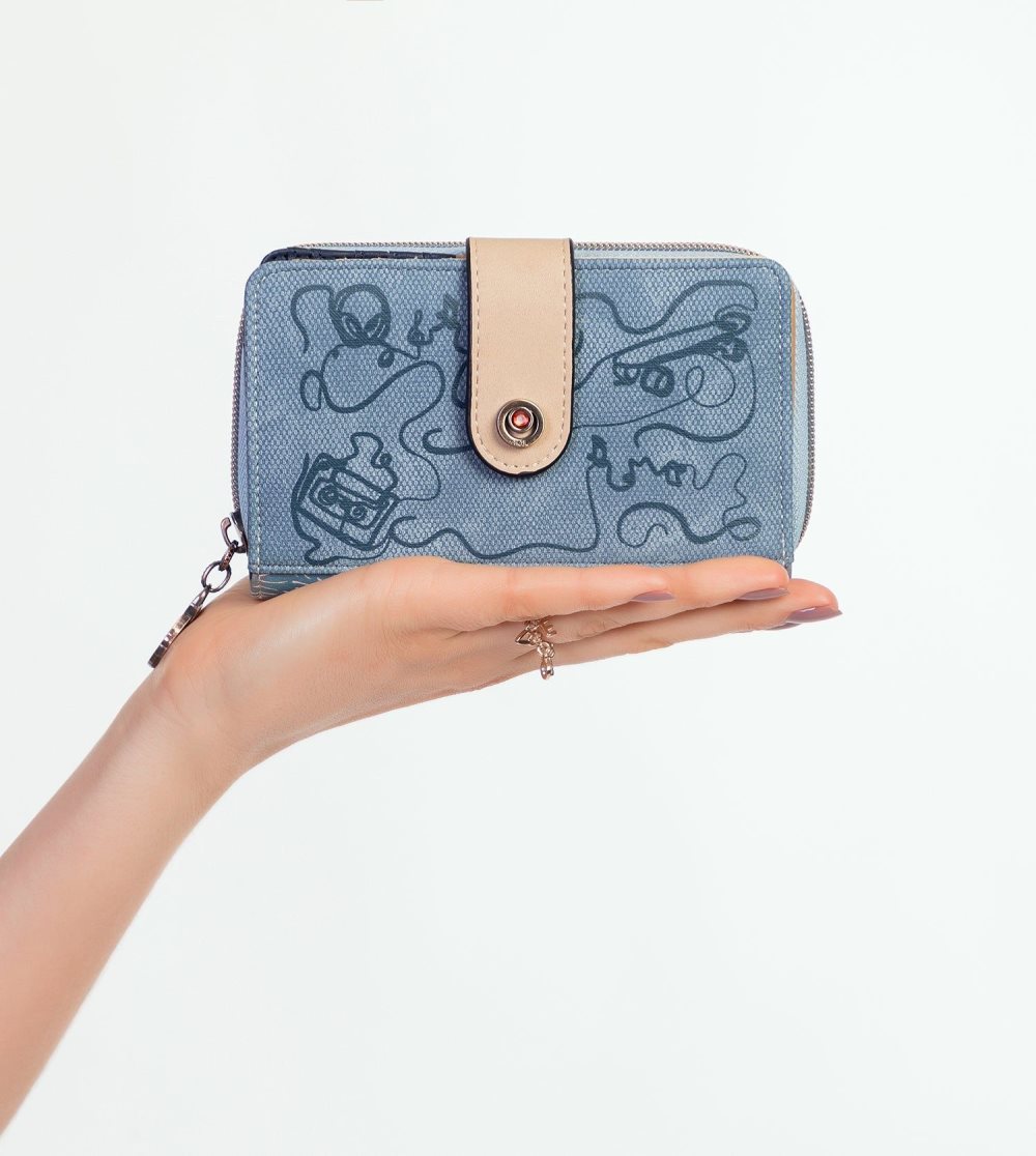 Női Anekke Fun & Music Large Printed Wallet Anekke Pénztárca | BYWXIT-437