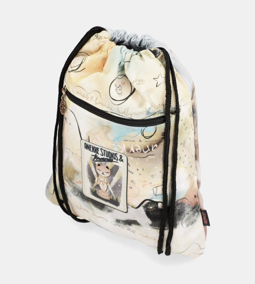 Női Anekke Hollywood Fabric Drawstring Backpack Hátizsákok | LQYPWC-486