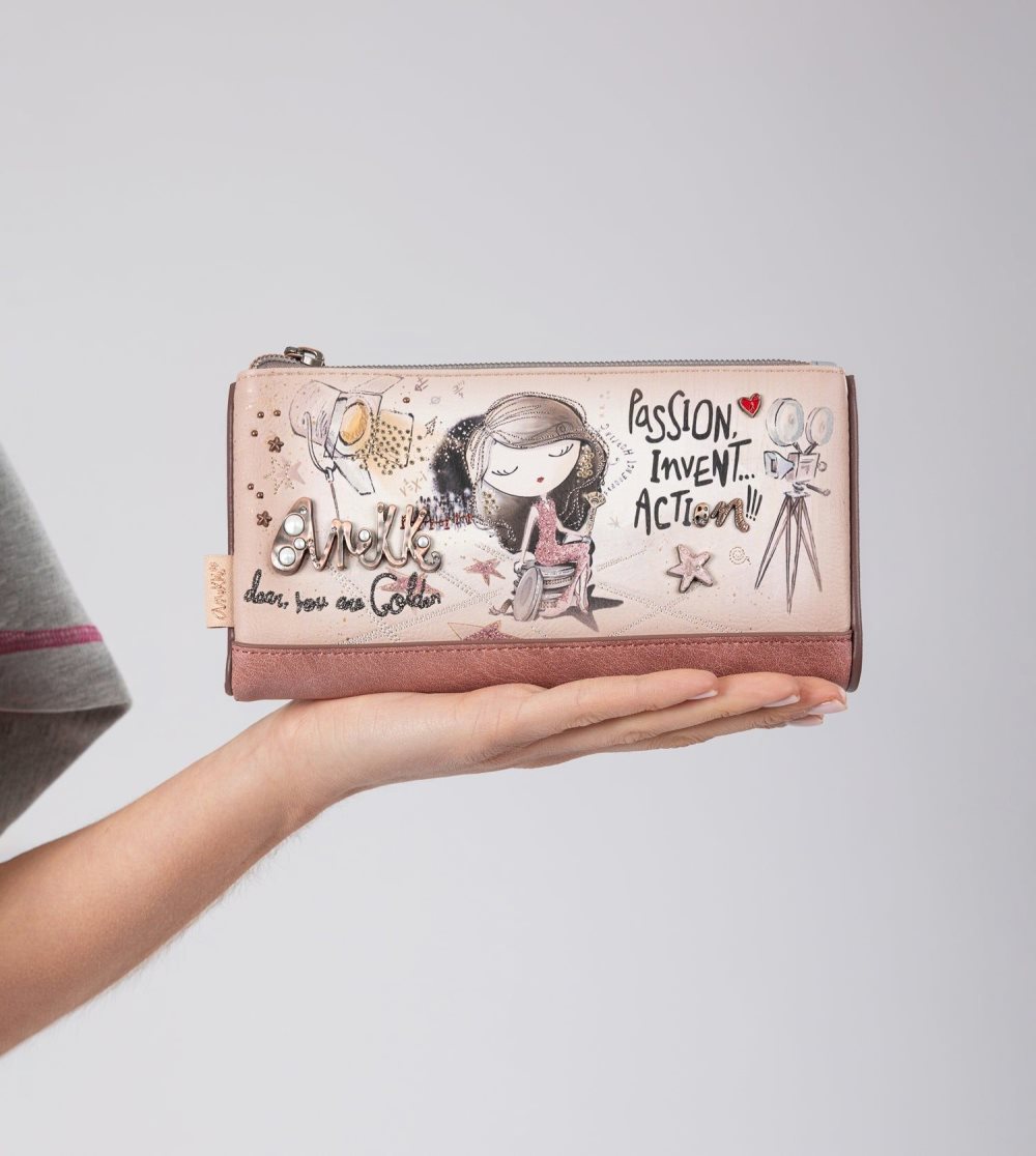 Női Anekke Hollywood Flexible Large Rfid Wallet Pénztárca | UHVSMC-205