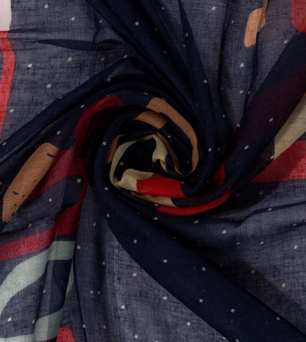 Női Anekke Kene Navy Blue Printed Scarf Sál | SOYBAJ-604