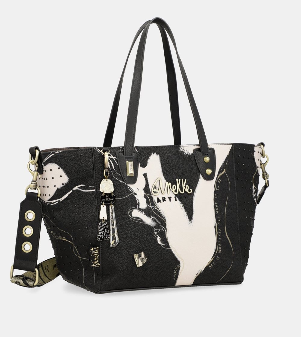 Női Anekke Large Black Shopper Nature Shodo Kézitáska | KXFJMC-612