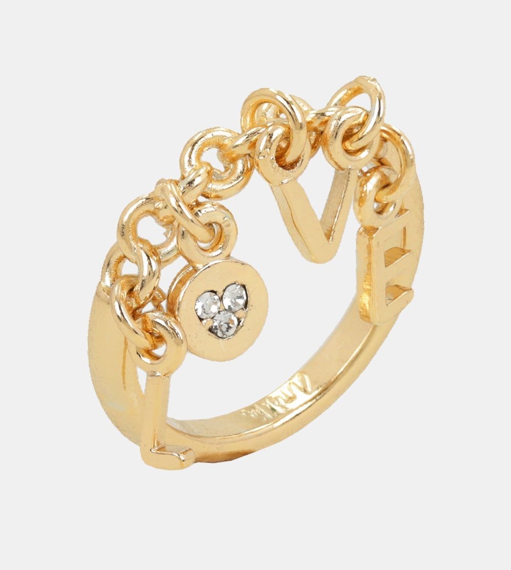 Női Anekke Love Gold Plated Ring With Letters Ékszerek | FWDTPS-716