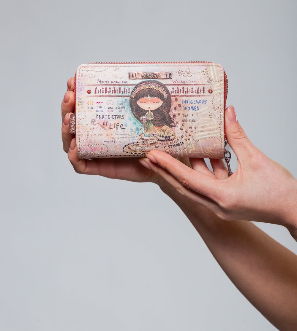 Női Anekke Menire Medium Rfid Embossed Wallet Pénztárca | TEBXGC-593