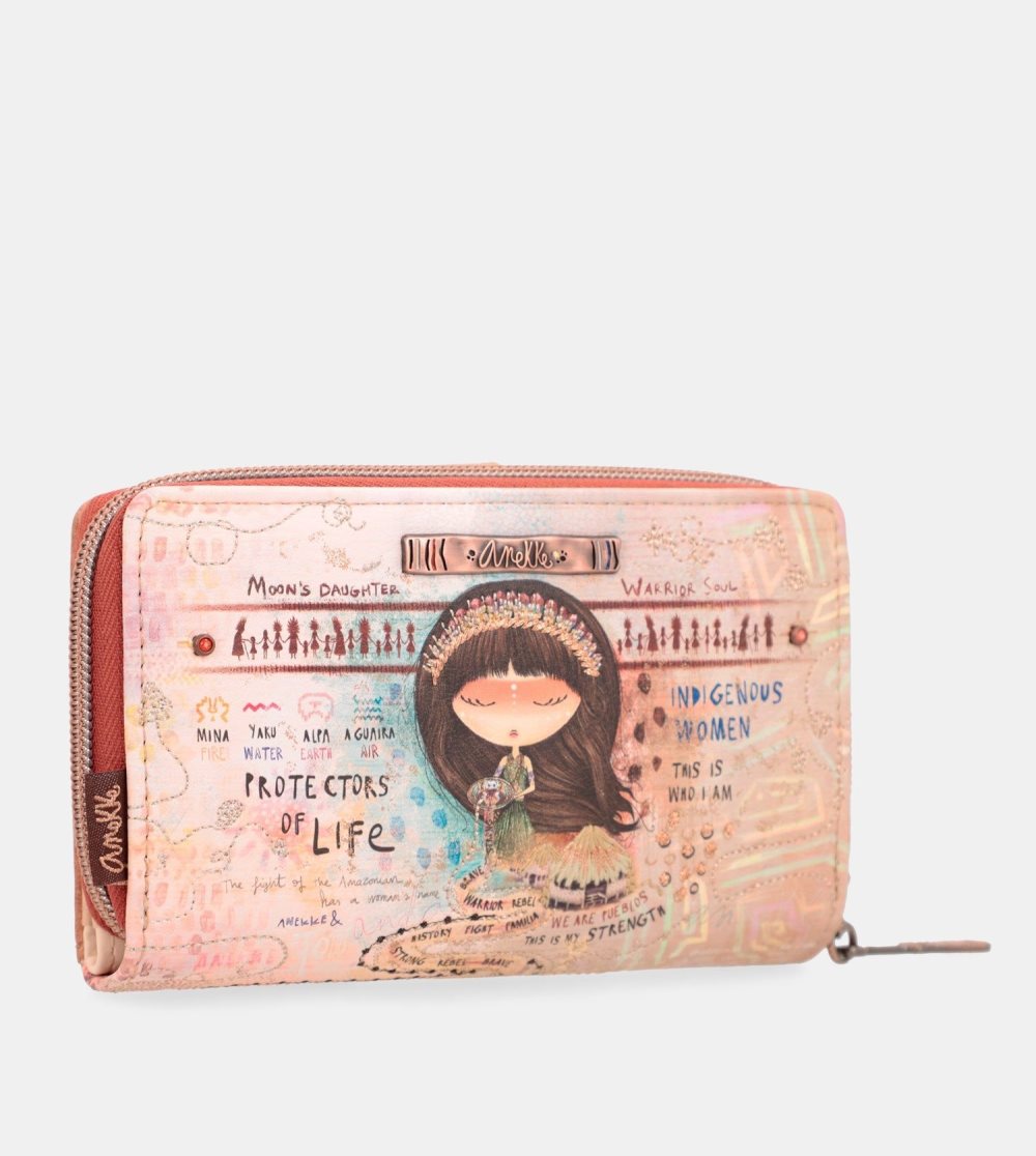 Női Anekke Menire Medium Rfid Embossed Wallet Pénztárca | TEBXGC-593