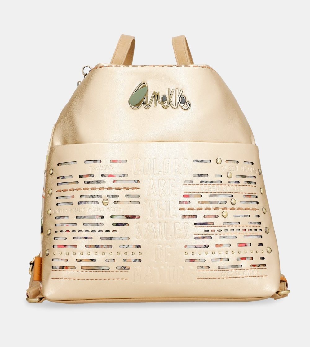 Női Anekke Nature Pachamama Convertible Golden Bag Into A Rucksack Válltáskák | ICHGJQ-524