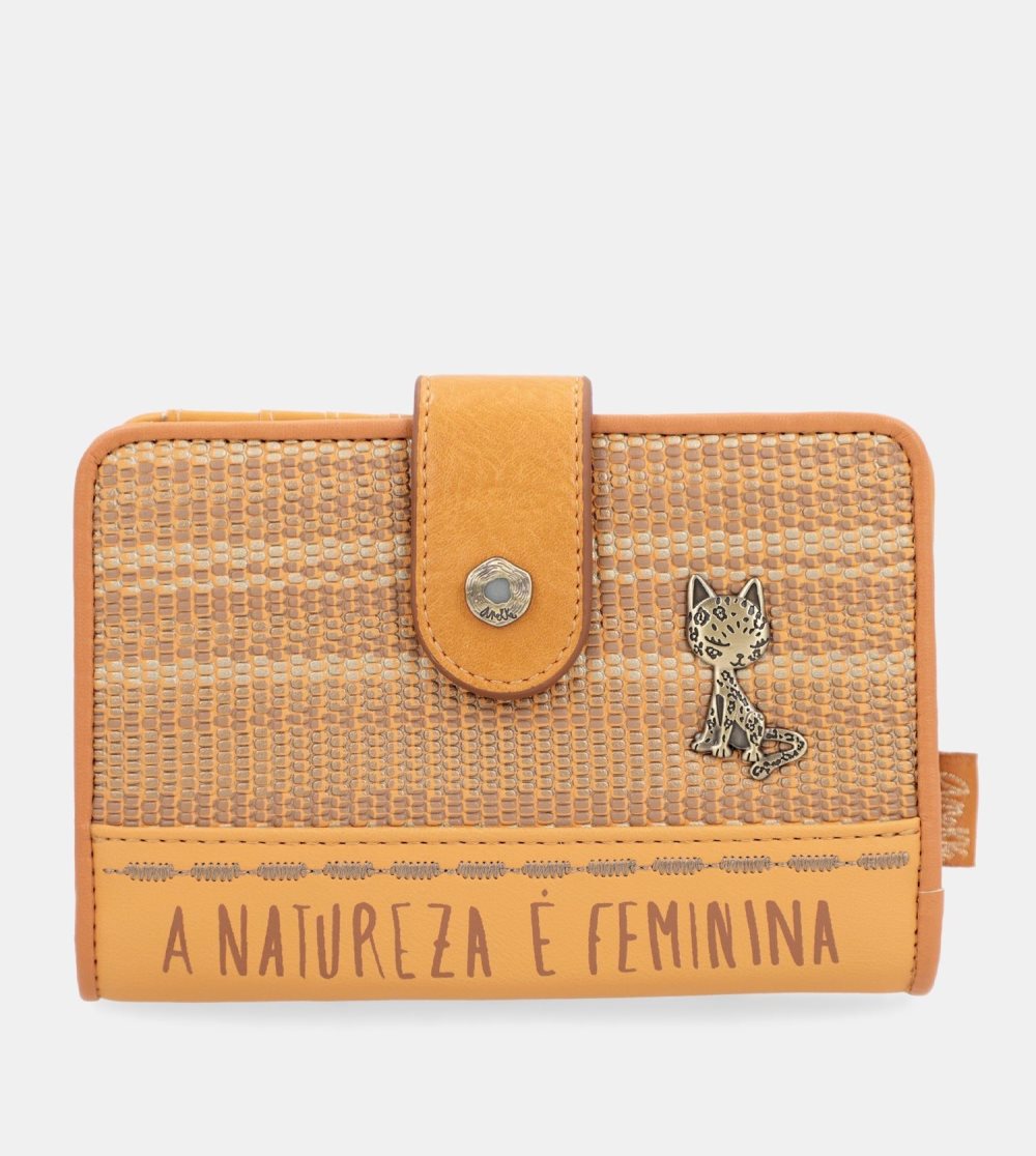 Női Anekke Nature Pachamama Medium Rfid Wallet Ochre Ocher Pénztárca | KJBDFR-956