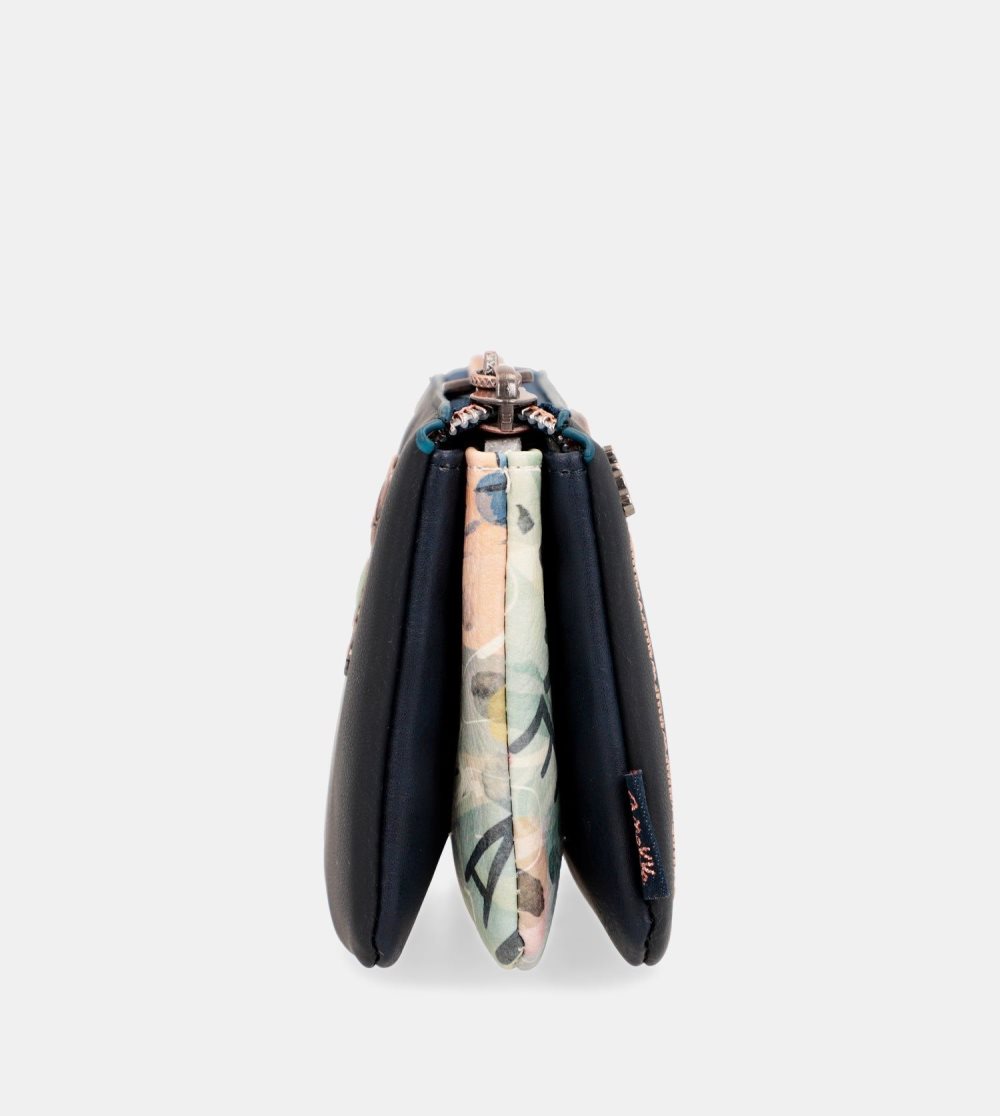 Női Anekke Nature Pachamama Navy Blue Coin Purse Pénztárca | UVHPXZ-061