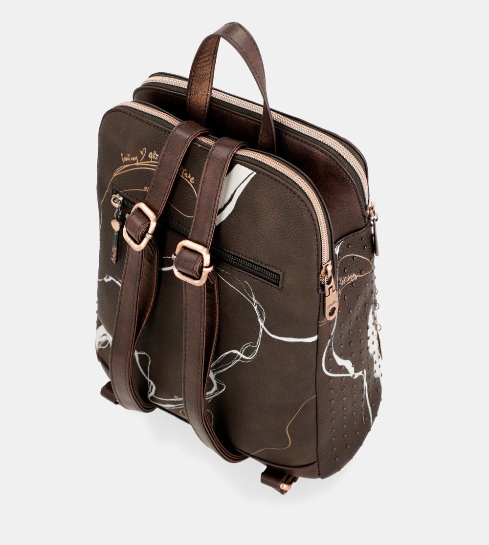 Női Anekke Nature Shodo 2 Compartment Backpack Brown Hátizsákok | LWVRPY-935