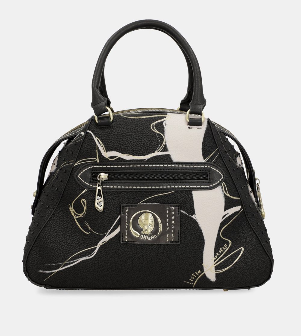 Női Anekke Nature Shodo Black 2-handle Shoulder Bag Kézitáska | QZMNEV-918