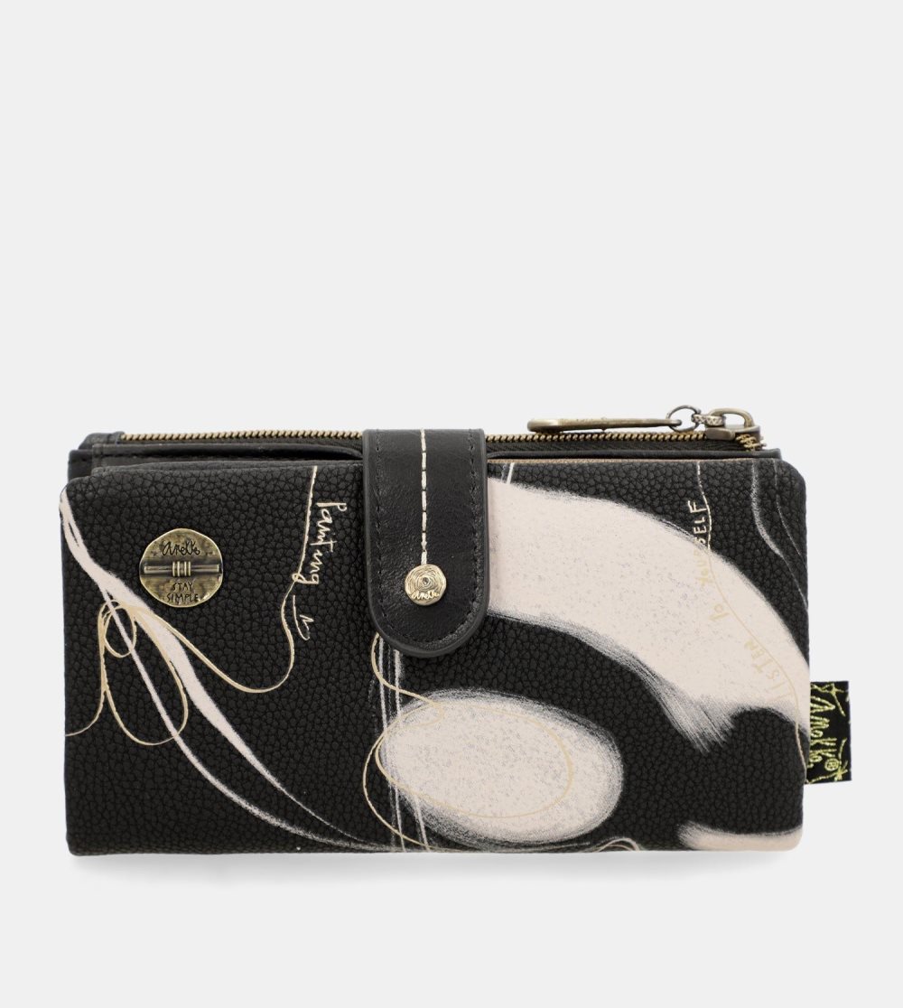 Női Anekke Nature Shodo Black Rfid Flexi Wallet Black Pénztárca | XQEPMW-752