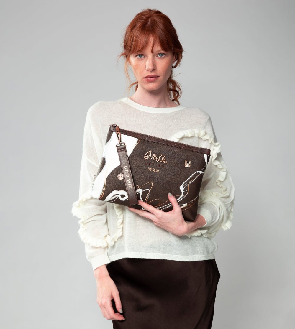 Női Anekke Nature Shodo Brown Clutch Bag Kézitáska | XDEMTC-834