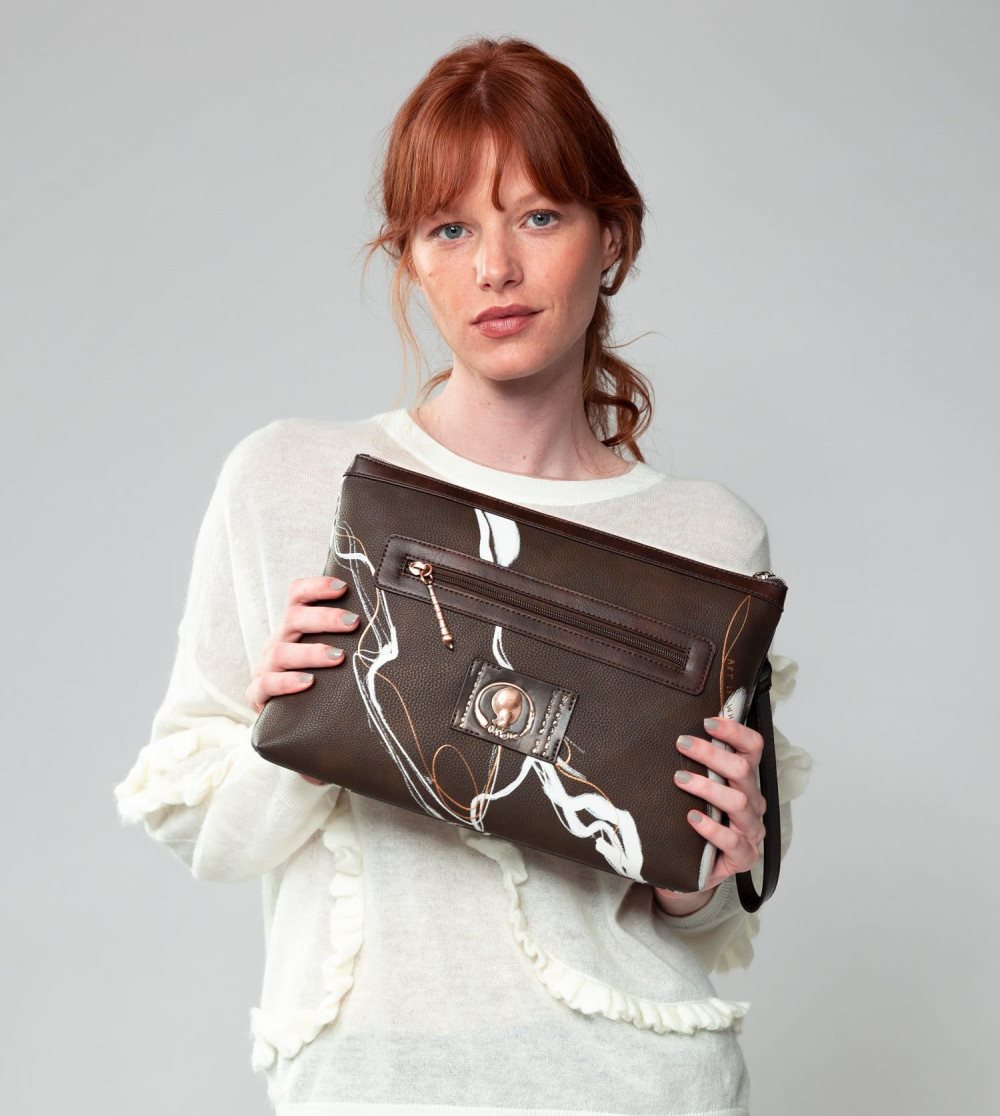 Női Anekke Nature Shodo Brown Clutch Bag Kézitáska | XDEMTC-834